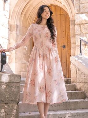 Dainty Jewells Pink Floral Midi Dress